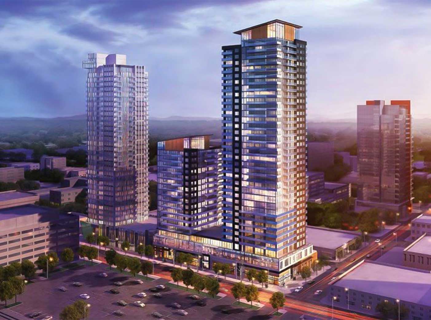 About 14 Auburn Rise kitchen showcasing Zen Livings cabinets and countertops in a modern Calgary apartment.