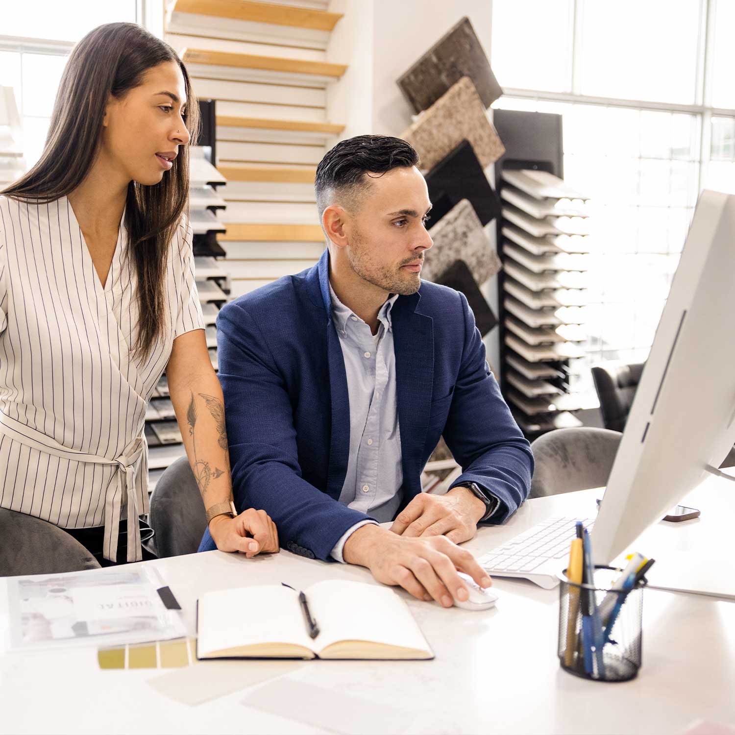Our Process 3 Calgary kitchen cabinets and countertops showcasing Zen Livings quality craftsmanship in a modern home renovation setting.