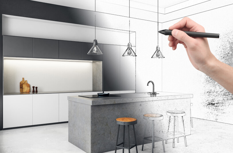 Our Process 2 Detailed diagram illustrating the kitchen renovation process with Zen Livings cabinets and countertops in Calgary.