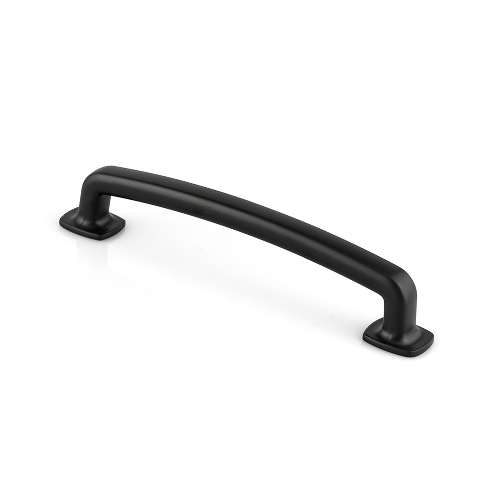 Handles 61 Graphite handle 9636-128-GPH-3 for Calgary kitchen cabinets, enhancing modern home renovations.